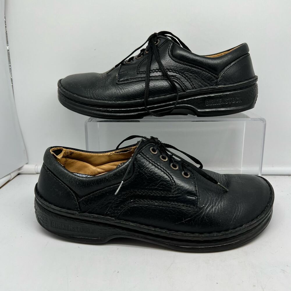 Birkenstock Footprints Shoes Womens 9 Oxford Black Leather Lace Up Mens 7 *